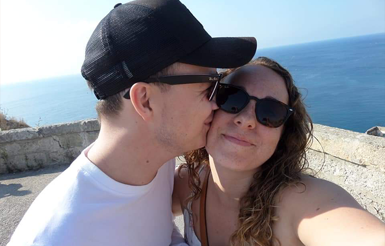 Ryan and Danielle on holiday