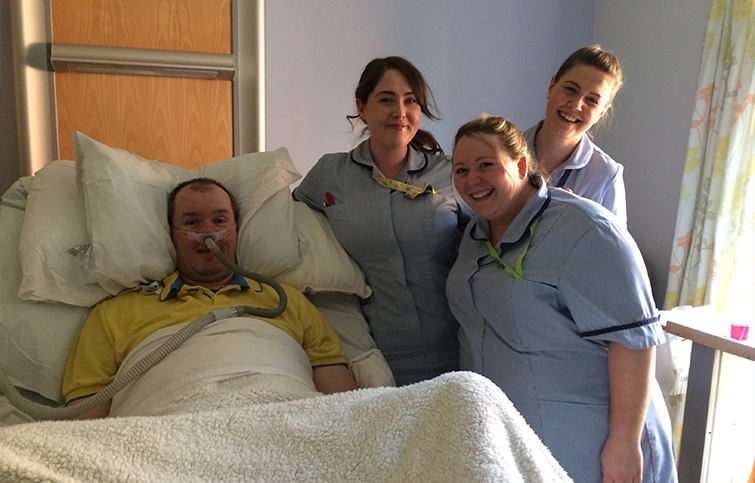 Steve and St Helena nurses