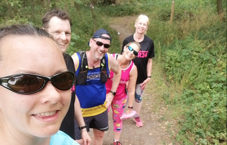 Louise and members of her running club