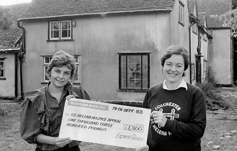 St Helena Hospice Appeal cheque 