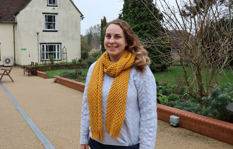 Danielle at the hospice