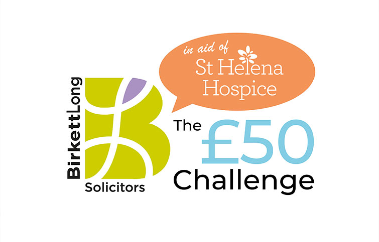 Birkett Long £50 Challenge in aid of St Helena Hospice logo