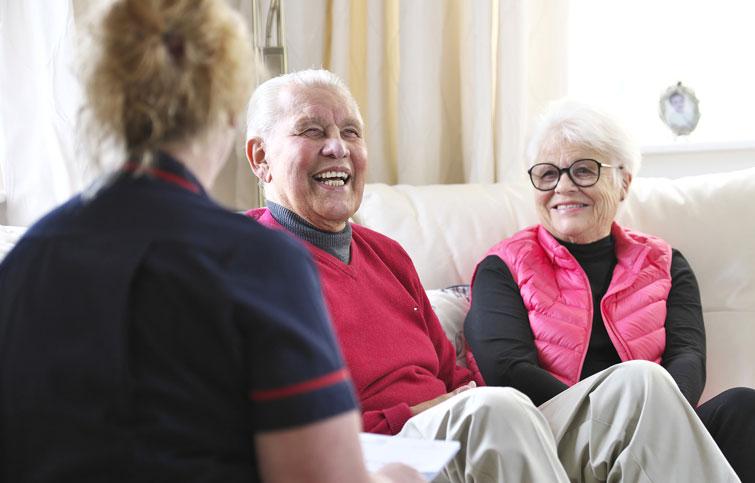 Image: Nurse Emma with Ricky and Anne